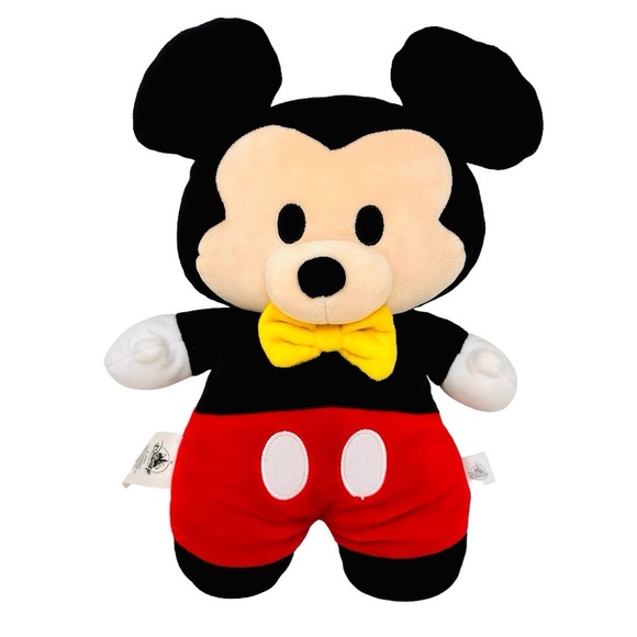 Disney Parks Cuddleez Mickey Mouse Soft Squish 13" Plush Velour Pillow Toy - Picture 9 of 9